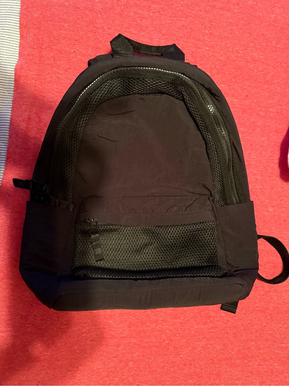 NWOT Black Everyday Backpack with Mesh Front Pocket